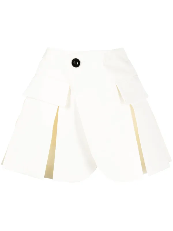Sacai Aライン ショートパンツ | ホワイト | FARFETCH JP