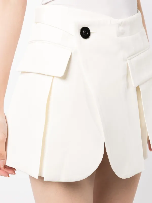 Sacai Aライン ショートパンツ | ホワイト | FARFETCH JP
