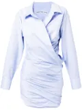 Alexander Wang asymmetric cotton shirtdress - Blue