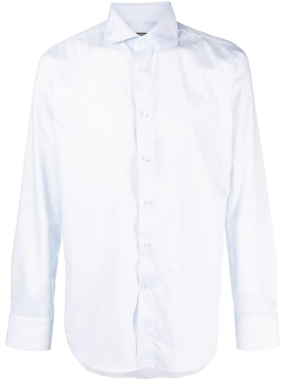 Canali Button-up Cotton Shirt In Blue