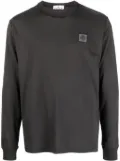 Stone Island Compass-patch cotton T-shirt - Grey