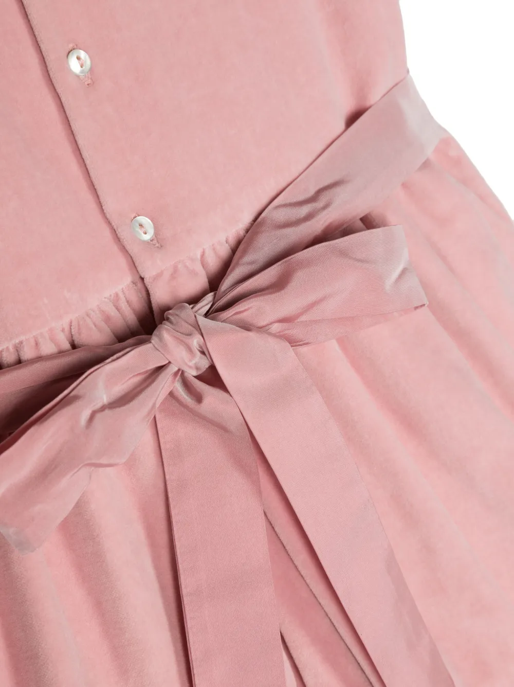  Mariella Ferrari Ruffled-detail Velvet Cotton Dress - Pink 