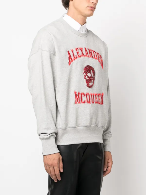 Alexander McQueen ロゴ パーカー | グレー | FARFETCH JP