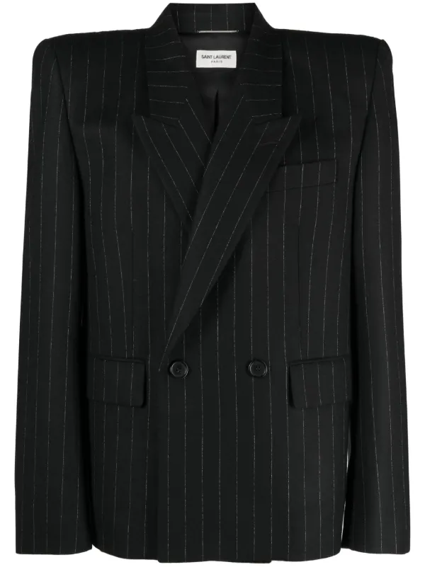 Saint Laurent stripe-pattern Wool Blazer - Farfetch 