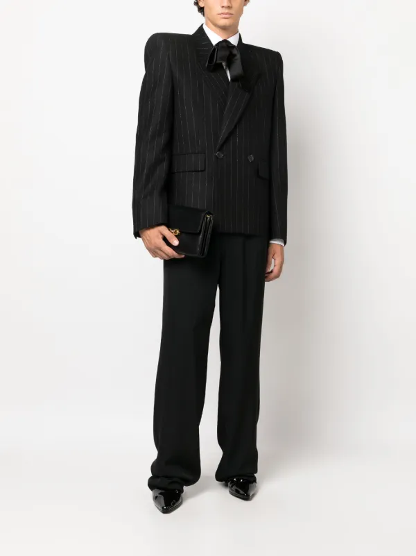 Saint Laurent stripe-pattern Wool Blazer - Farfetch 