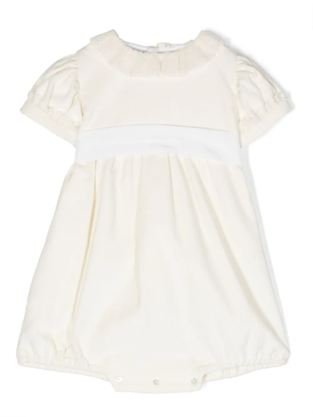 Mariella Ferrari lace-trim velvet shorties - Bianco