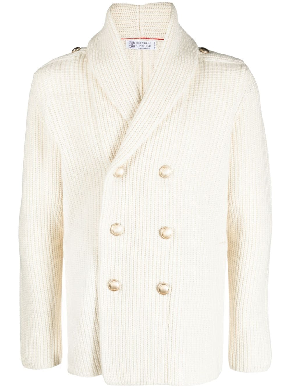 BRUNELLO CUCINELLI DOUBLE-BREASTED WOOL-BLEND CARDIGAN