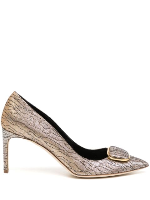 Rupert Sanderson 80mm pointed-toe leather pumps