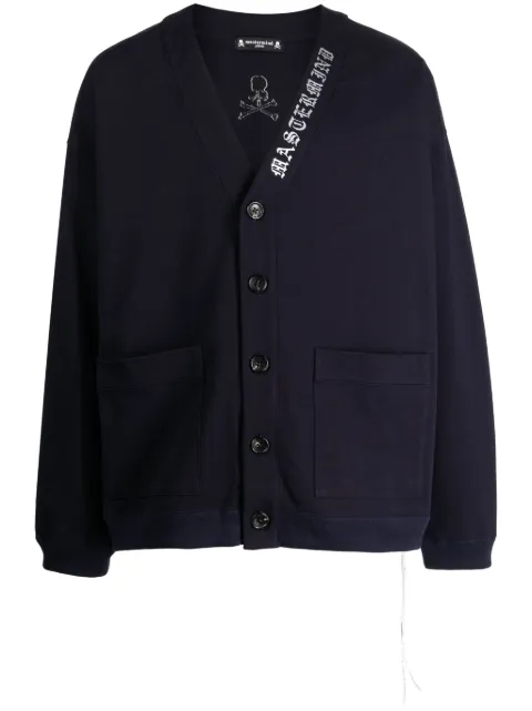 Mastermind Japan logo-collar cotton cardigan 