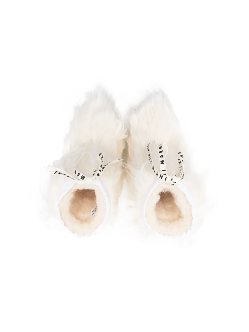 Marni Faux-fur Knee-length Boots In White