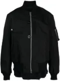 sacai layered band-collar bomber jacket - Black