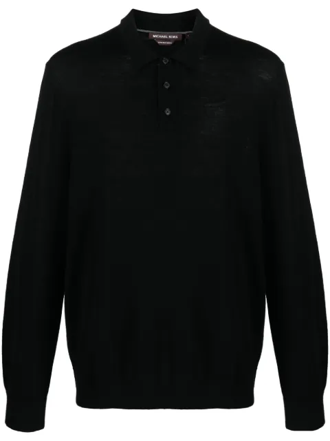 Michael Kors long-sleeve merino polo shirt