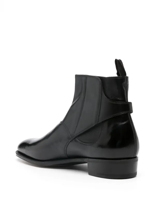 John Lobb side-buckle Polished Leather Boots | Black | FARFETCH display picture 2