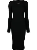 ANINE BING Lora cut-out ribbed dress - Black