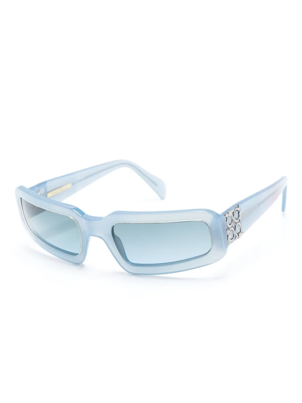 Ferragamo Pre-Owned 2000s logo-plaque rectangle-frame sunglasses | Pre-Owned | Image 2