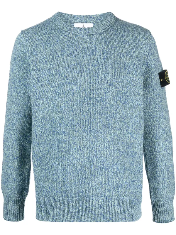 Stone Island Compass-motif marl-knit Jumper - Farfetch