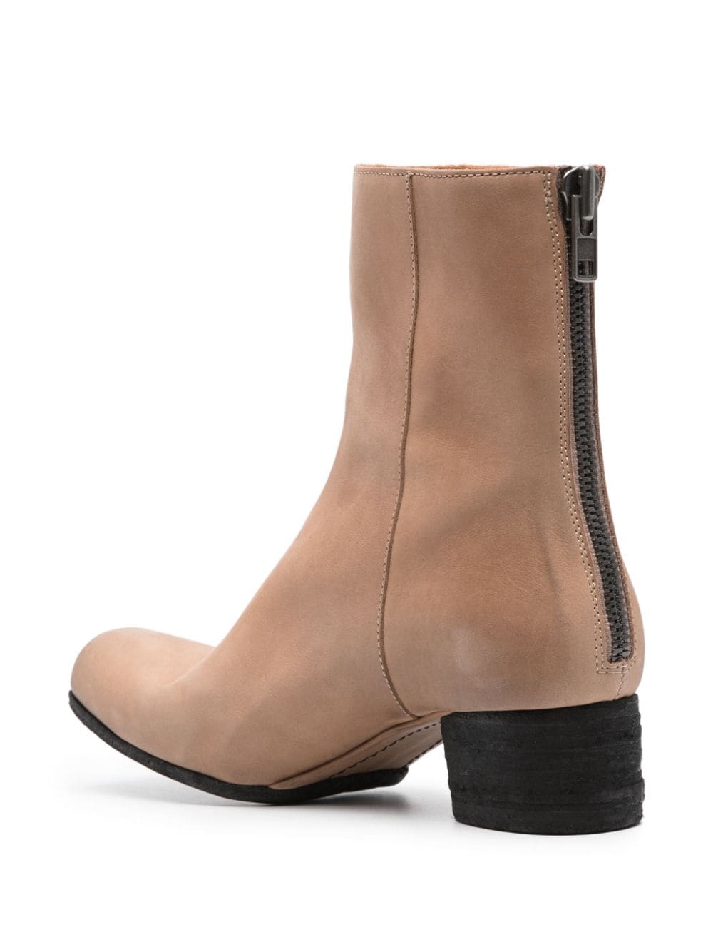 Shop Uma Wang 50mm Leather Ankle Boots In Neutrals