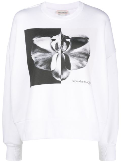 Alexander McQueen floral-print cotton sweatshirt 