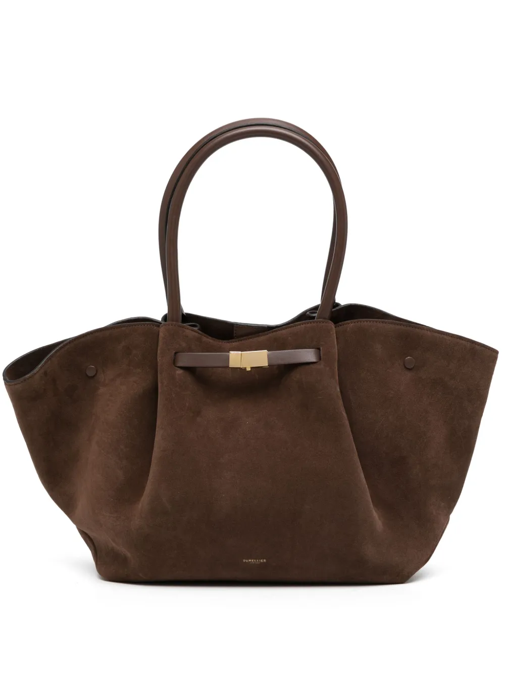 Demellier The New York Croc-embossed Tote Bag In Brown