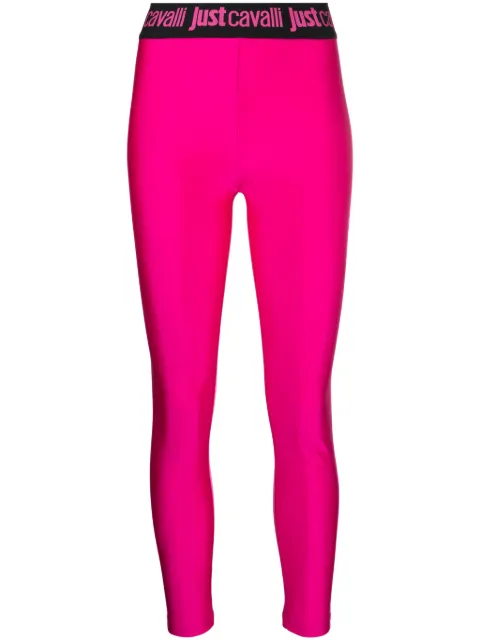 Just Cavalli logo-waistband high-waist leggings