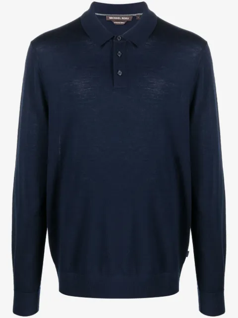 Michael Kors long-sleeve merino polo shirt