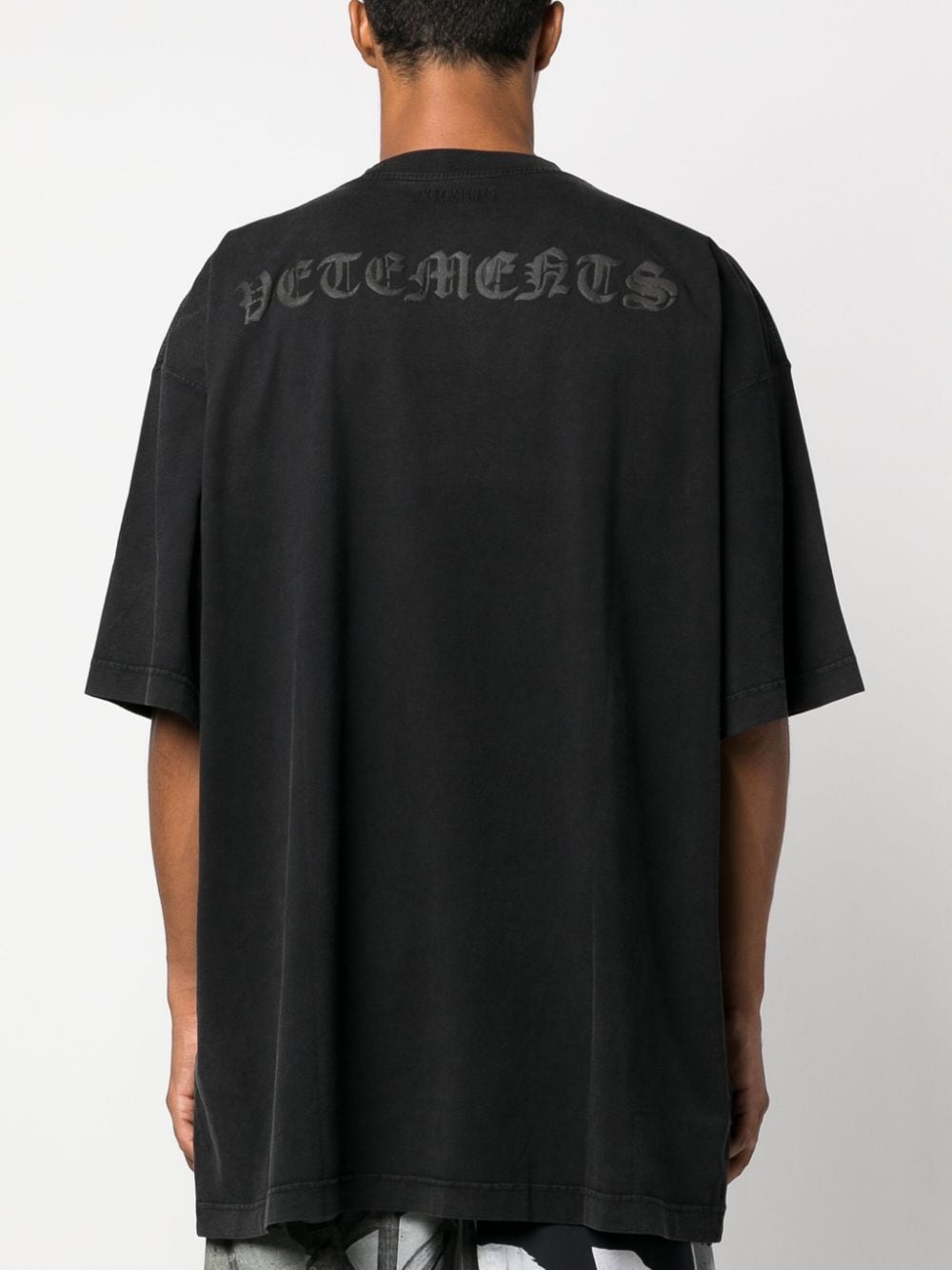 Shop Vetements Reverse Anarchy Cotton T-shirt In Black