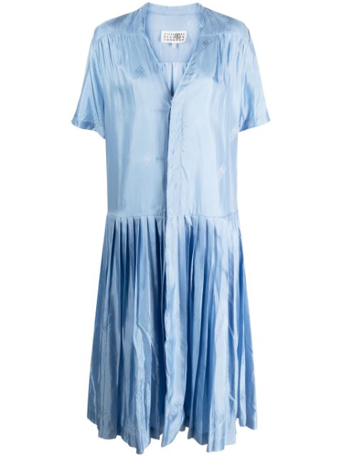 MM6 Maison Margiela V-neck pleated midi dress Women