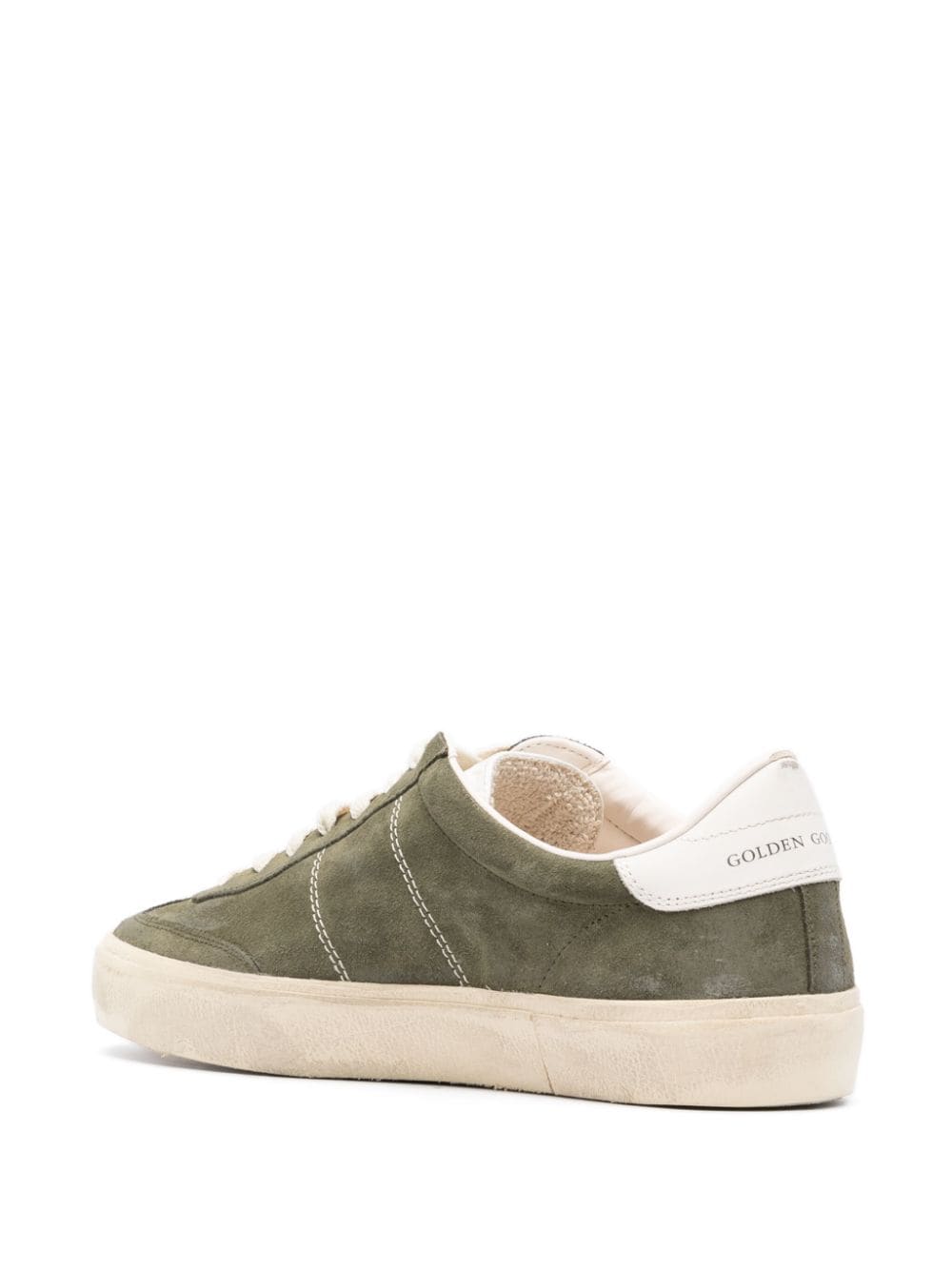 Shop Golden Goose Suede Low-top Sneakers In Green