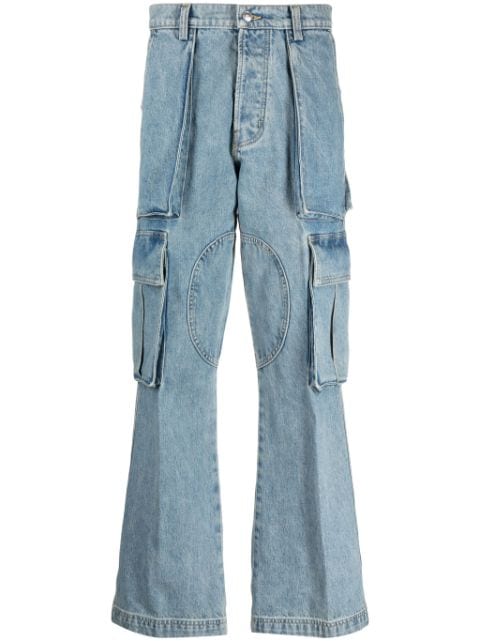 Nahmias jeans cargo con diseño recto