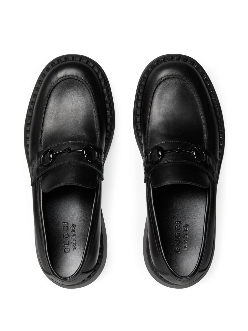 Shop Gucci Horsetbit-embellished Chunky Loafers In Black