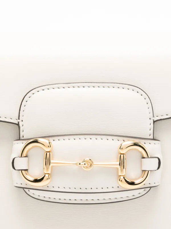 ホワイトハンドバッグ GUCCI グッチ Gucci グッチ ホースビット 1955 ショルダーバッグ ミニ | ホワイト