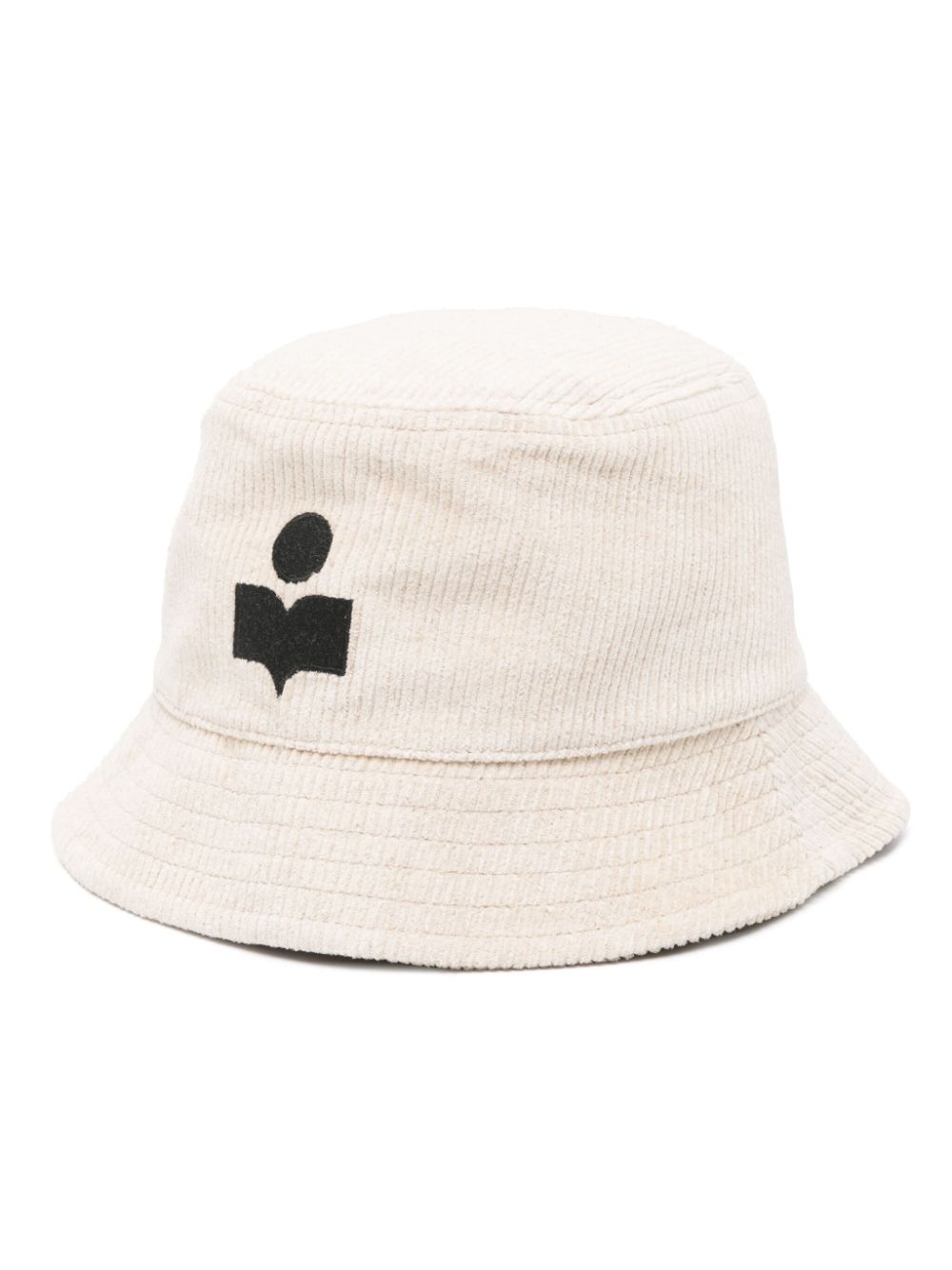 Shop Isabel Marant Logo-embroidered Ribbed Bucket Hat In 中性色