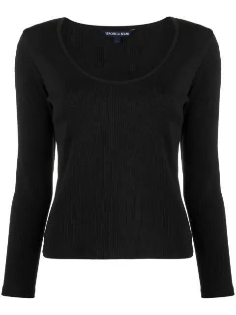 Veronica Beard تيشيرت 'كالابرا' برقبة مفتوحة حتى الصدر