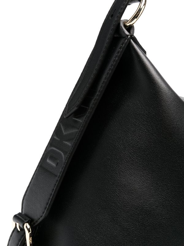 DKNY logo-lettering Leather Backpack - Farfetch