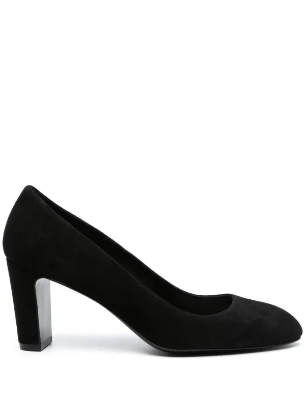 Ladies black suede outlet pumps