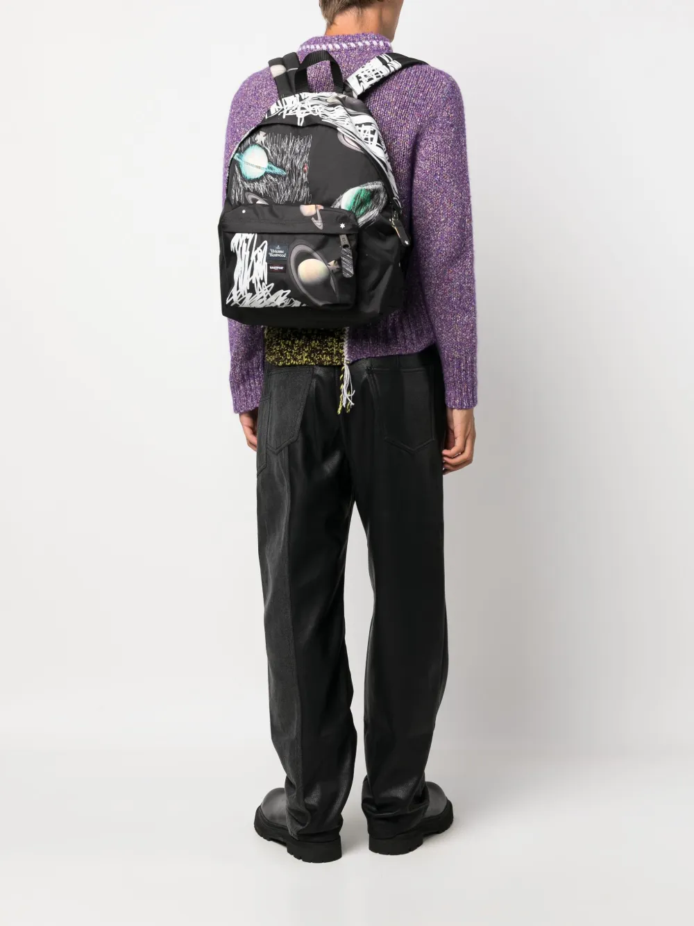 Eastpak x Vivienne Westwood planet-print backpack - Zwart