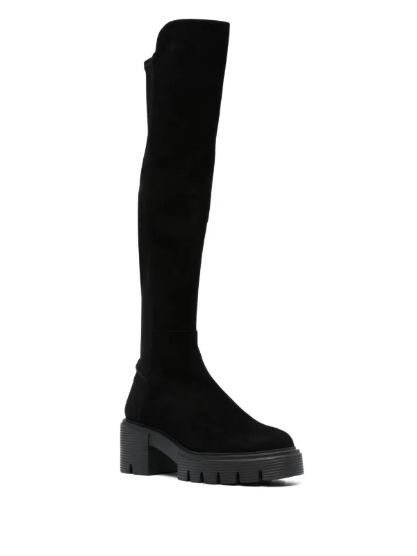 Stuart weitzman black shop suede knee high boots