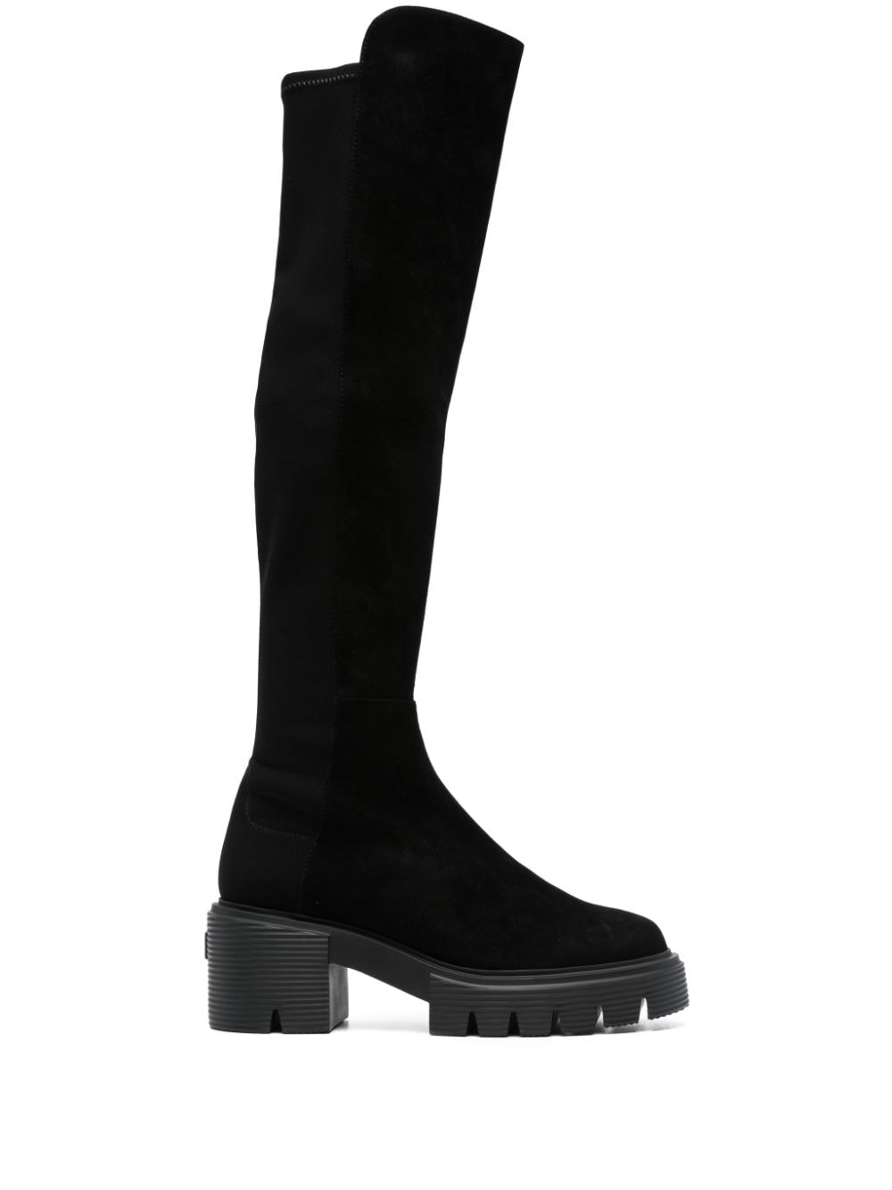 Stuart Weitzman Soho70mm Suede Knee-high Boots In Black