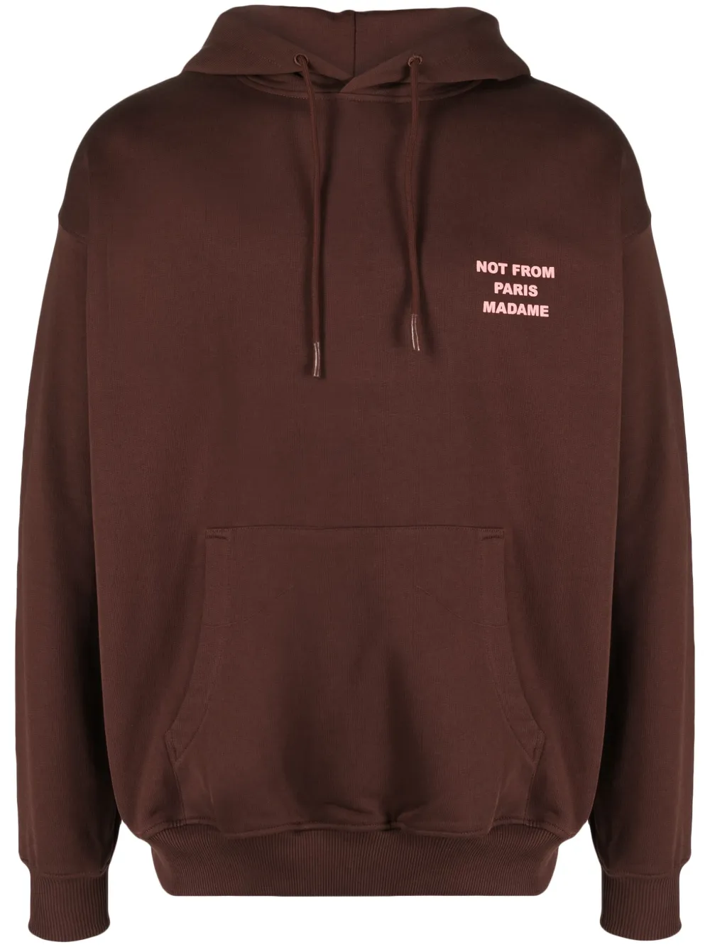 Drôle De Monsieur Slogan-print Cotton Hoodie In Wn Wine