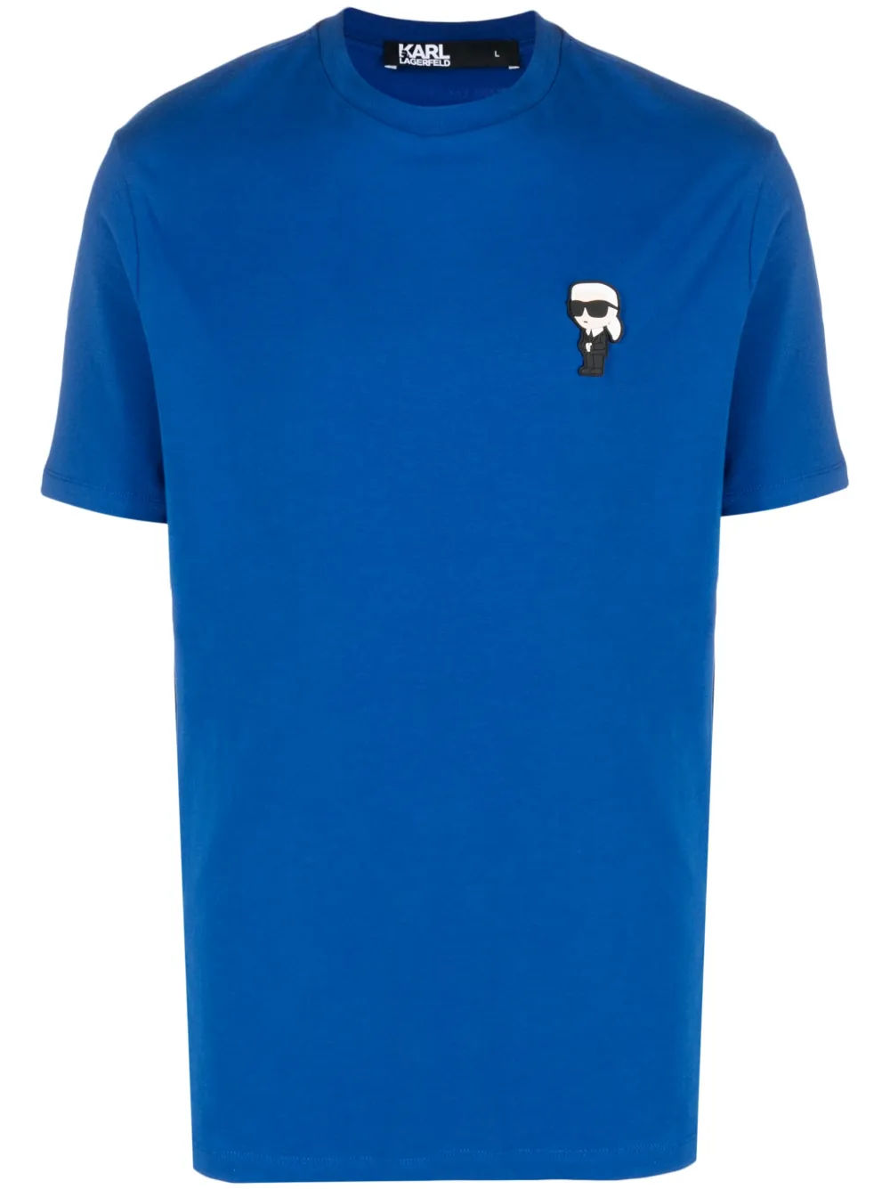 Karl Lagerfeld T-shirt met logopatch Blauw