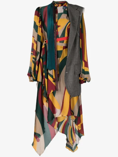 Kolor Layer Over asymmetrisk midiklänning