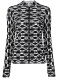 AMIR SLAMA GYM abstract-print cut-out jacket - Black