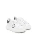 Philippe Model Kids logo-patch leather sneakers - White