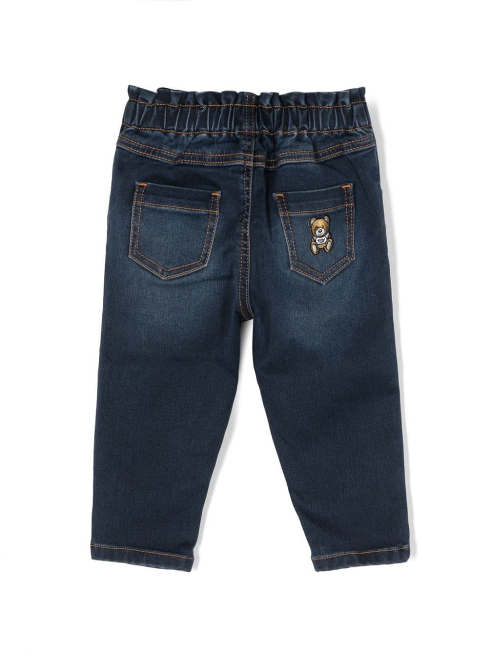 Shop Moschino Teddy Bear Straight-leg Jeans In Blue