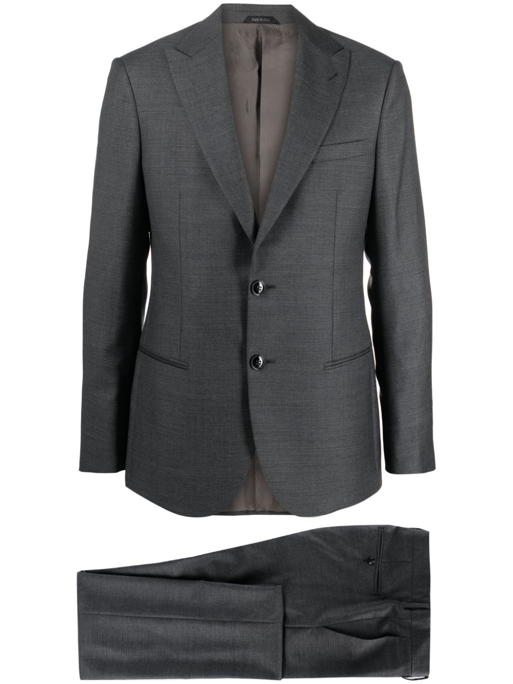 Giorgio Armani m lange effect single breasted wool suit Grey