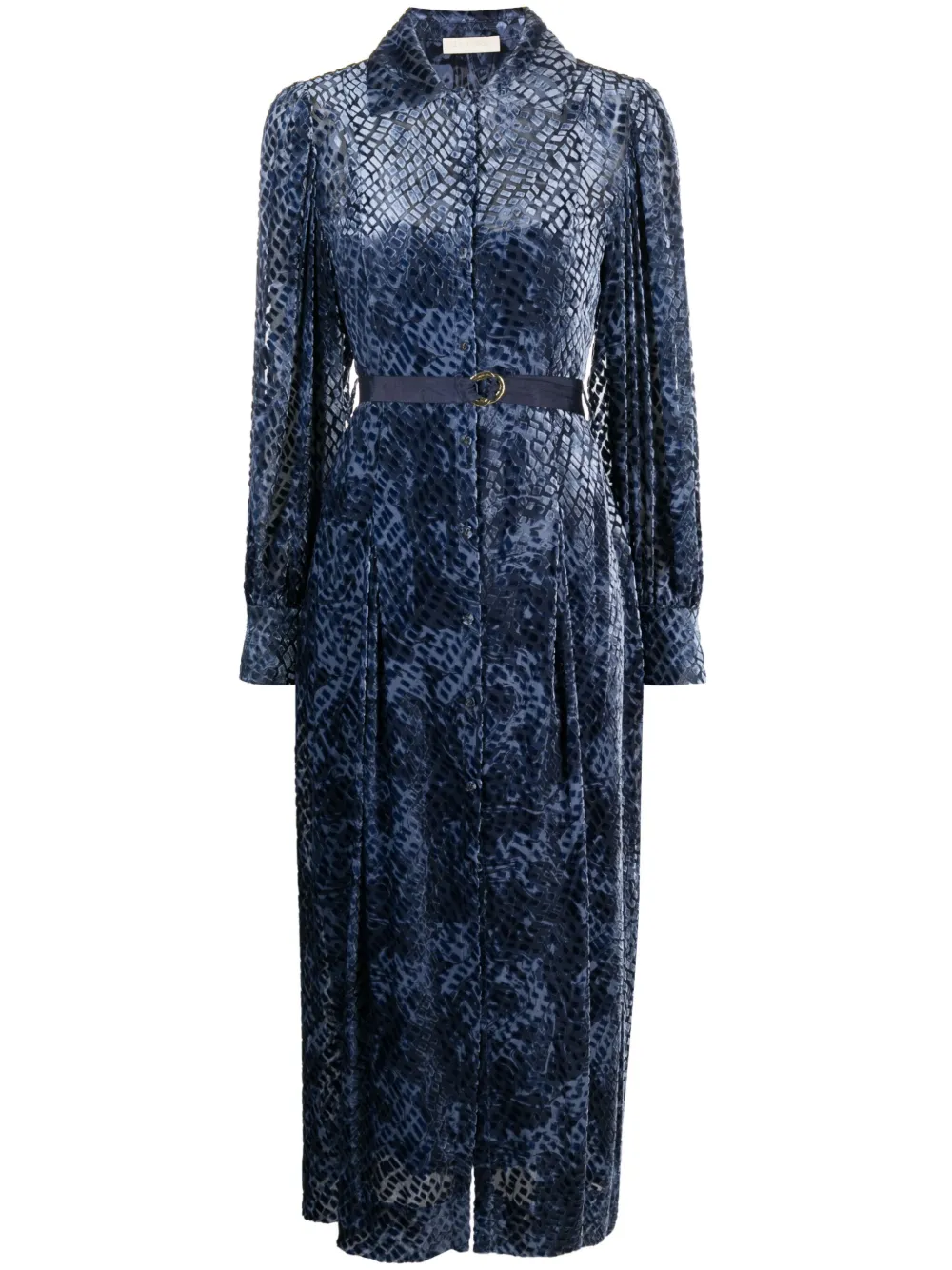 ulla johnson robe mi-longue thalia à motif en jacquard - bleu