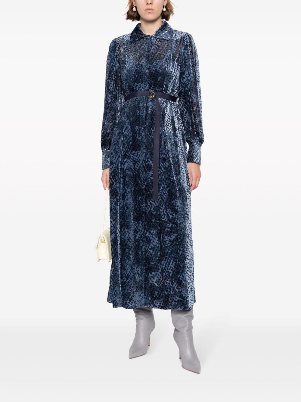 Ulla Johnson Thalia midi-jurk met jacquard - Blauw