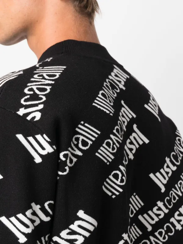 Just Cavalli ロゴインターシャ セーター | ブラック | FARFETCH JP