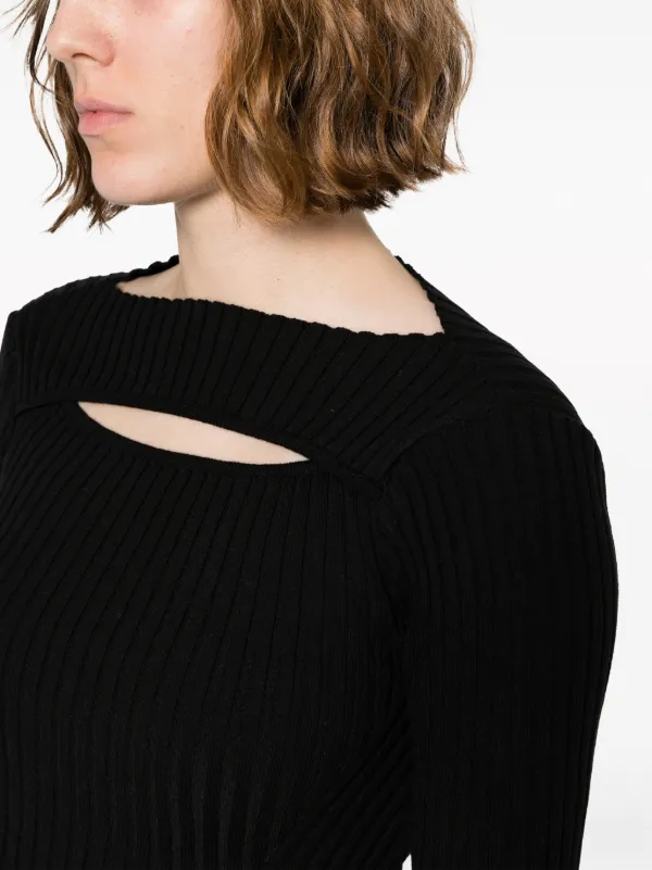 Zara ribbed clearance cut out sweater