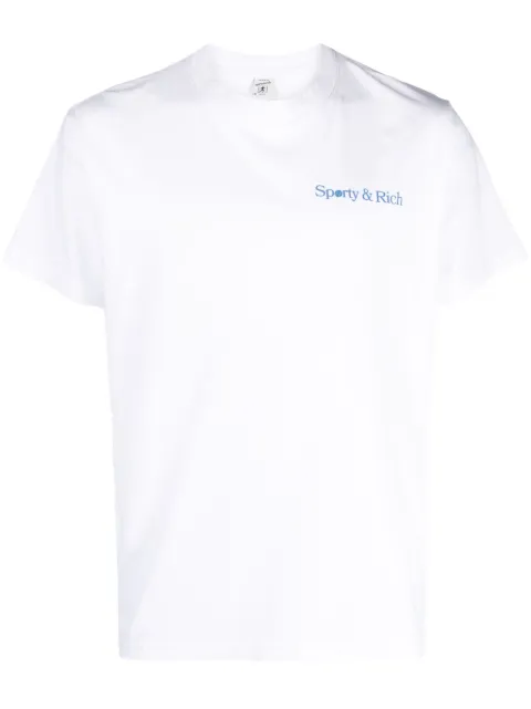 Sporty & Rich logo-print cotton T-shirt